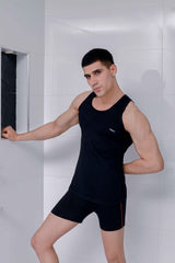 SLEEVELESS VEST - 100% COMBED COTTON