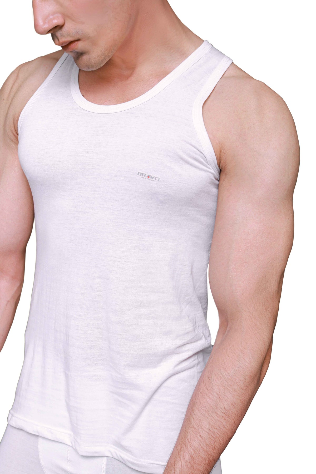 SLEEVELESS VEST - 100% COMBED COTTON