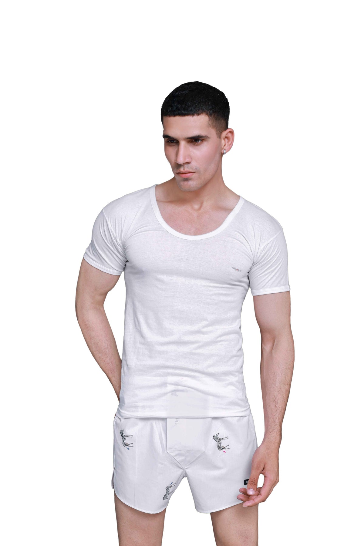 SHORT SLEEVE VEST - 100% COMBED COTTON