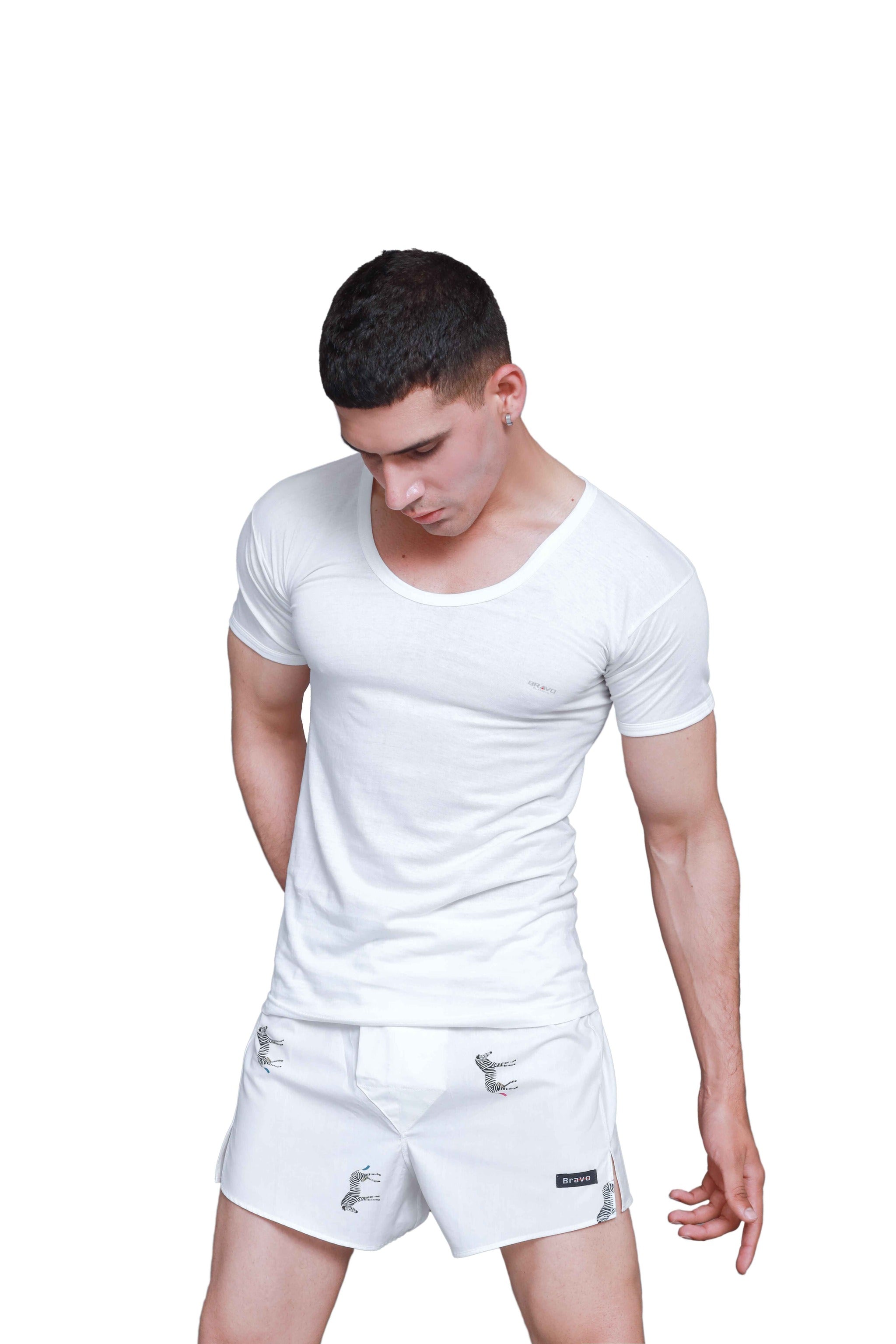 SHORT SLEEVE VEST - 100% COMBED COTTON